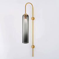 WOMO Colored Glass Cylinder Arched Wall Sconce-WM6109