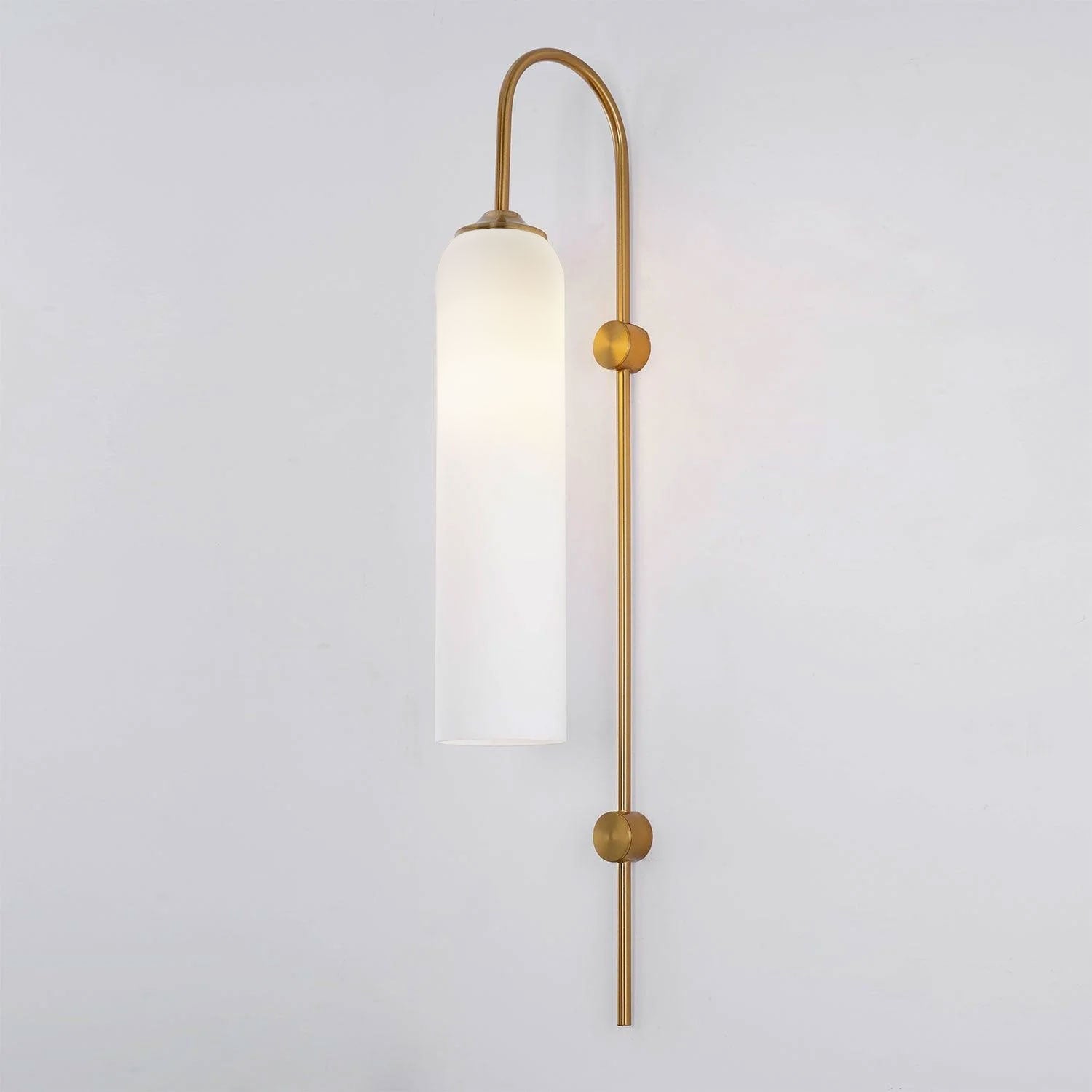 WOMO Colored Glass Cylinder Arched Wall Sconce-WM6109