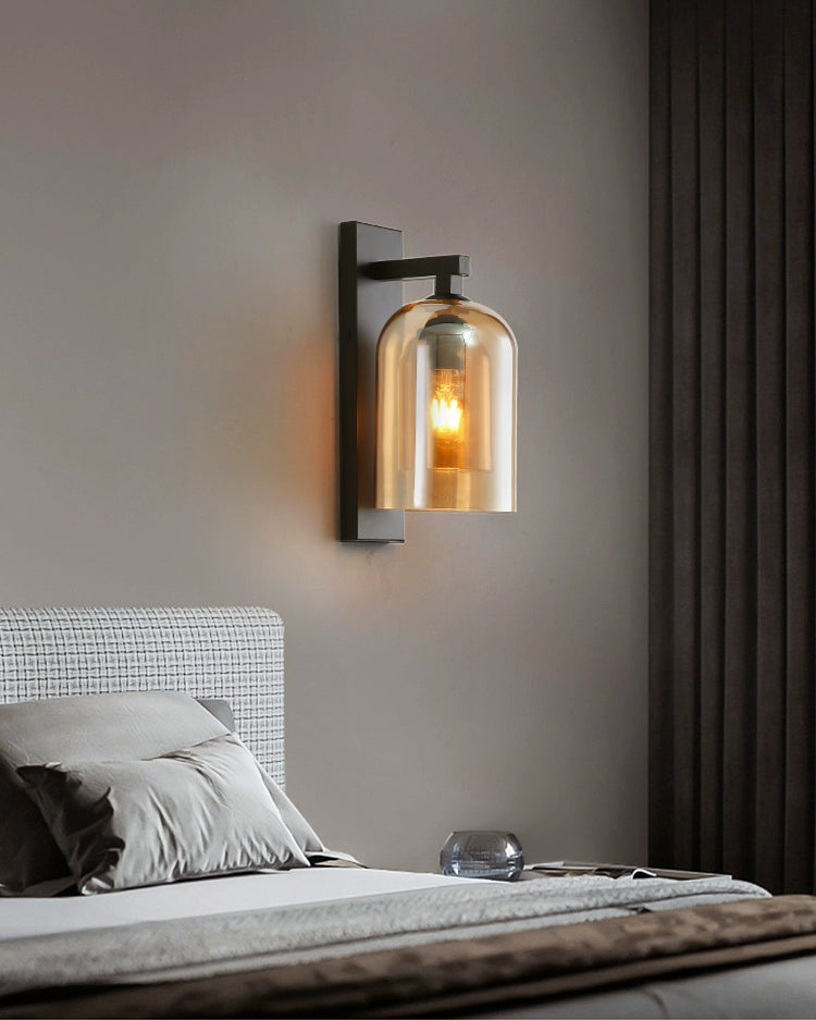 WOMO Bell Black Wall Sconce-WM6110