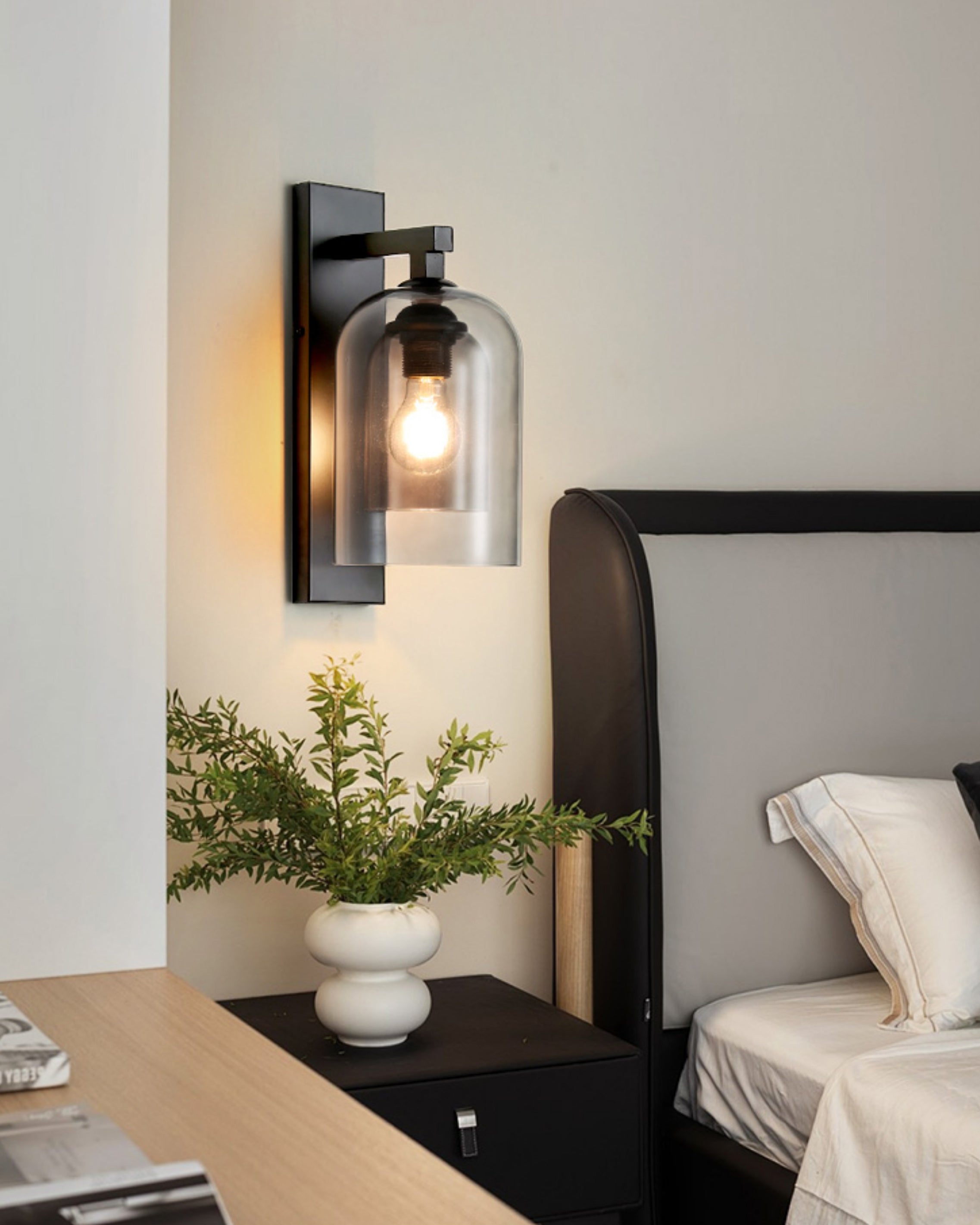 WOMO Bell Black Wall Sconce-WM6110