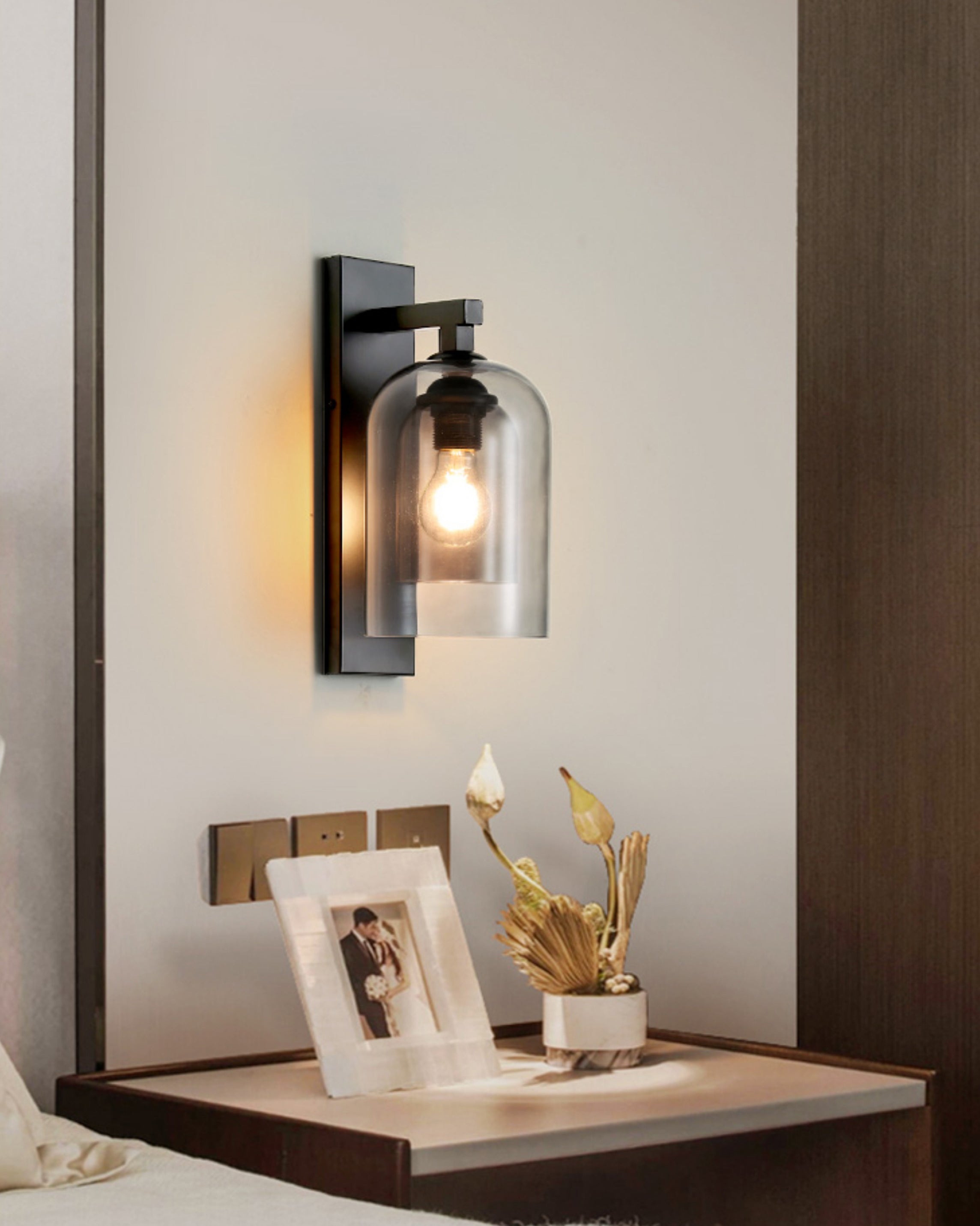 WOMO Bell Black Wall Sconce-WM6110