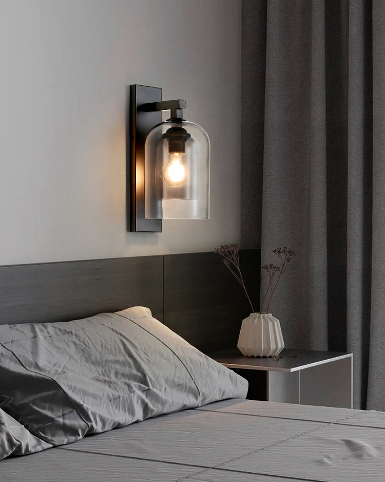WOMO Bell Black Wall Sconce-WM6110