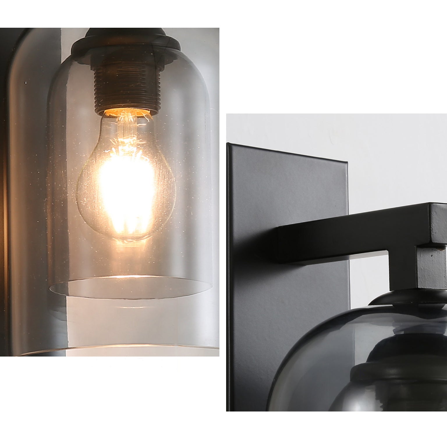 WOMO Bell Black Wall Sconce-WM6110