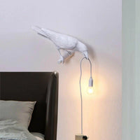 WOMO White/Black Bird Wall Sconce-WM6113