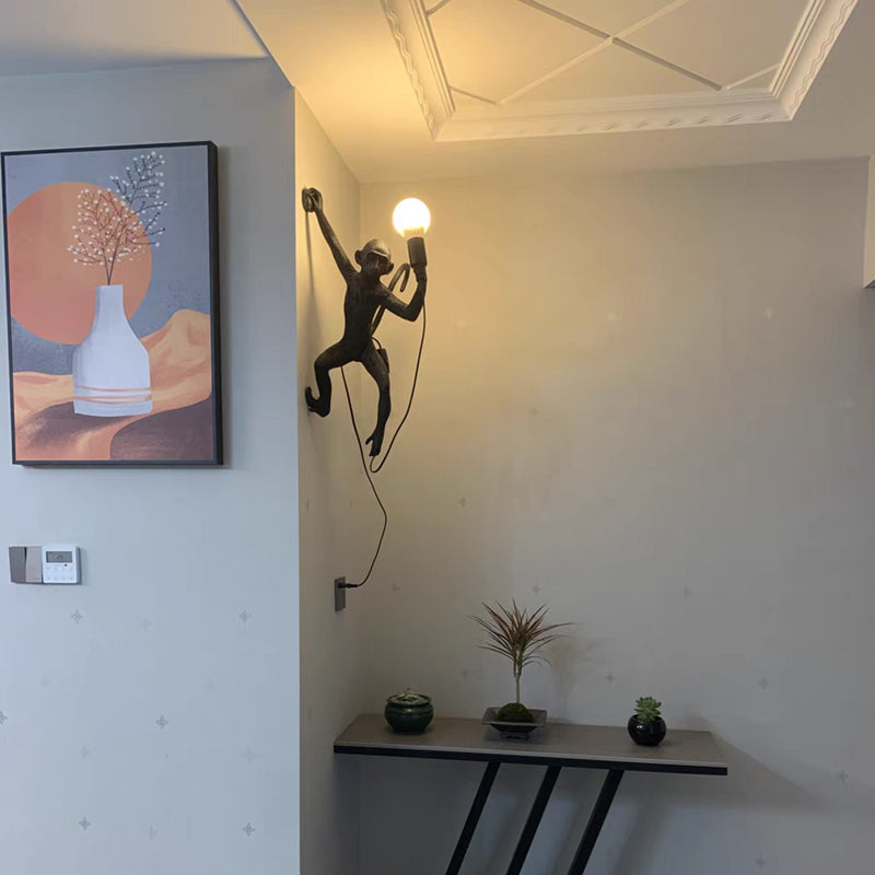 WOMO Hanging Monkey Wall Sconce-WM6114