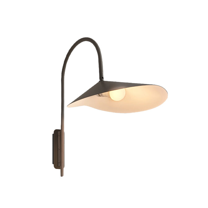 WOMO Swivel Arched Wall Sconce with Plugs and Shade-WM6119
