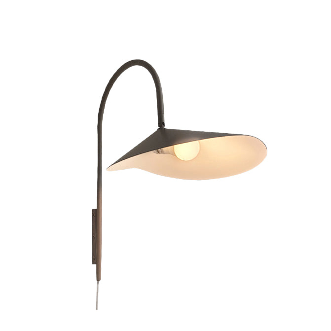 WOMO Swivel Arched Wall Sconce with Plugs and Shade-WM6119