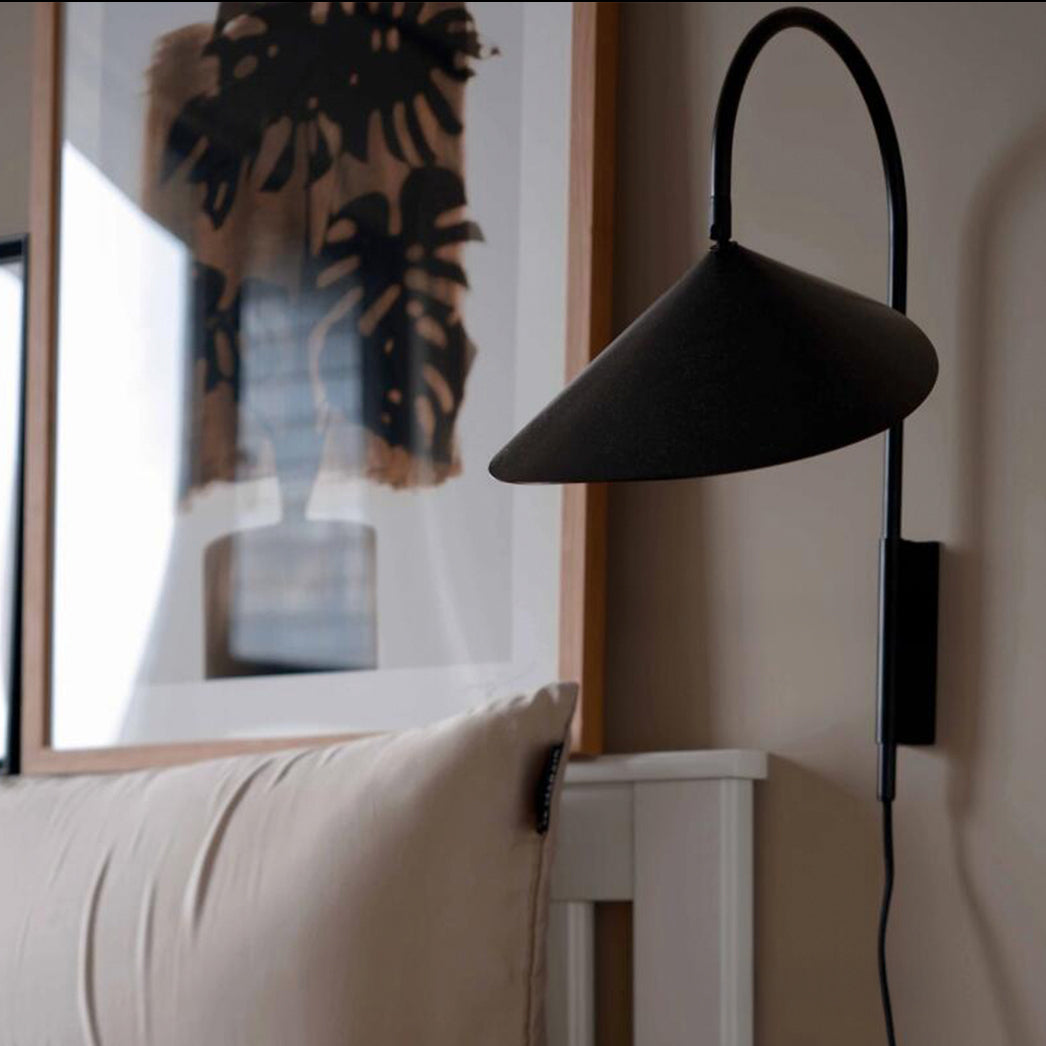 WOMO Swivel Arched Wall Sconce with Plugs and Shade-WM6119