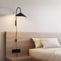 WOMO Swivel Arched Wall Sconce with Plugs and Shade-WM6119