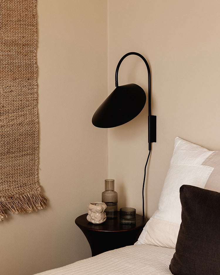 WOMO Swivel Arched Wall Sconce with Plugs and Shade-WM6119