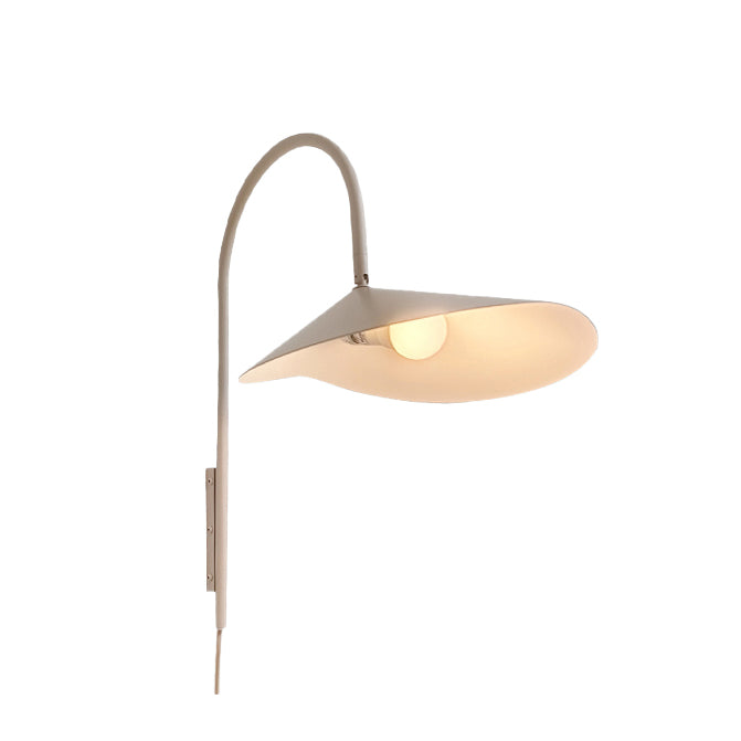 WOMO Swivel Arched Wall Sconce with Plugs and Shade-WM6119