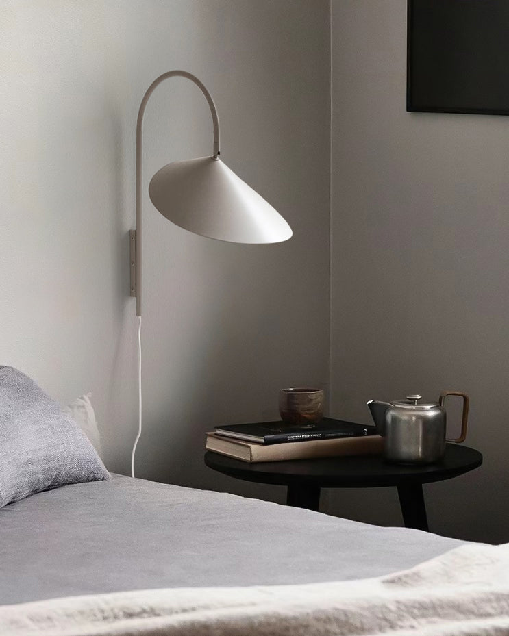 WOMO Swivel Arched Wall Sconce with Plugs and Shade-WM6119