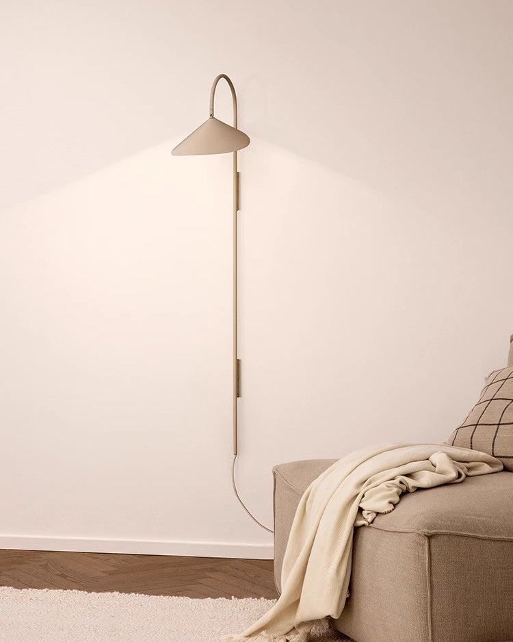 WOMO Swivel Arched Wall Sconce with Plugs and Shade-WM6119