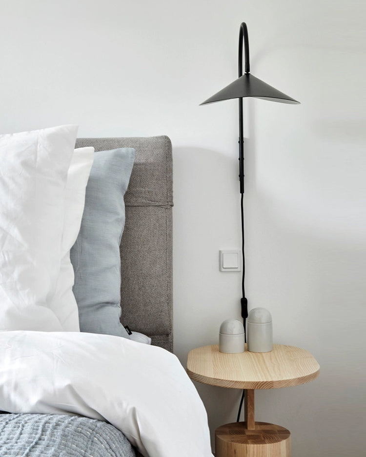 WOMO Swivel Arched Wall Sconce with Plugs and Shade-WM6119