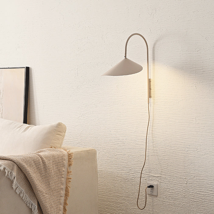 WOMO Swivel Arched Wall Sconce with Plugs and Shade-WM6119