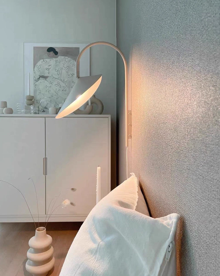 WOMO Swivel Arched Wall Sconce with Plugs and Shade-WM6119