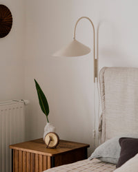 WOMO Swivel Arched Wall Sconce with Plugs and Shade-WM6119