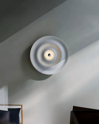 WOMO Rippled Disc Wall Sconce-WM6121