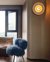 WOMO Rippled Disc Wall Sconce-WM6121 thumbnail