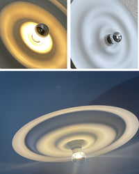 WOMO Rippled Disc Wall Sconce-WM6121