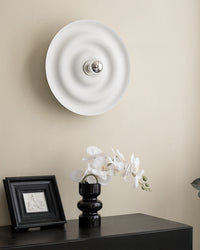 WOMO Rippled Disc Wall Sconce-WM6121