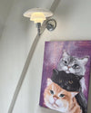 WOMO Milk Glass Mid Century Modern Wall Sconce-WM6122 thumbnail