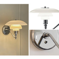 WOMO Milk Glass Mid Century Modern Wall Sconce-WM6122