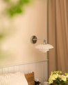 WOMO White Glass Mid Century Modern Wall Sconce-WM6123 thumbnail