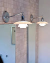 WOMO White Glass Mid Century Modern Wall Sconce-WM6123 thumbnail