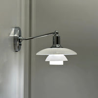 WOMO White Glass Mid Century Modern Wall Sconce-WM6123