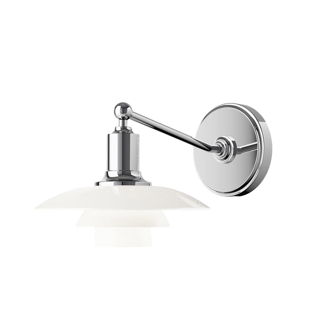 WOMO White Glass Mid Century Modern Wall Sconce-WM6123