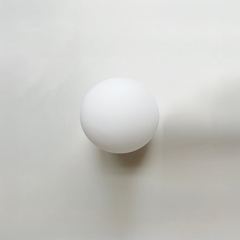 WOMO White Globe Glass Wall Sconce-WM6124