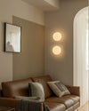 WOMO White Globe Glass Wall Sconce-WM6124 thumbnail