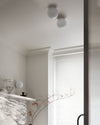 WOMO White Globe Glass Wall Sconce-WM6124 thumbnail