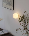 WOMO White Globe Glass Wall Sconce-WM6124 thumbnail
