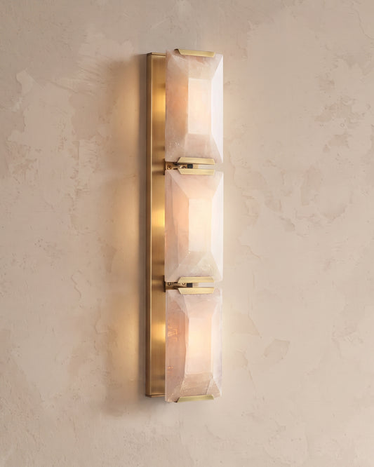 WOMO Rectangular Alabaster Wall Sconce-WM6125