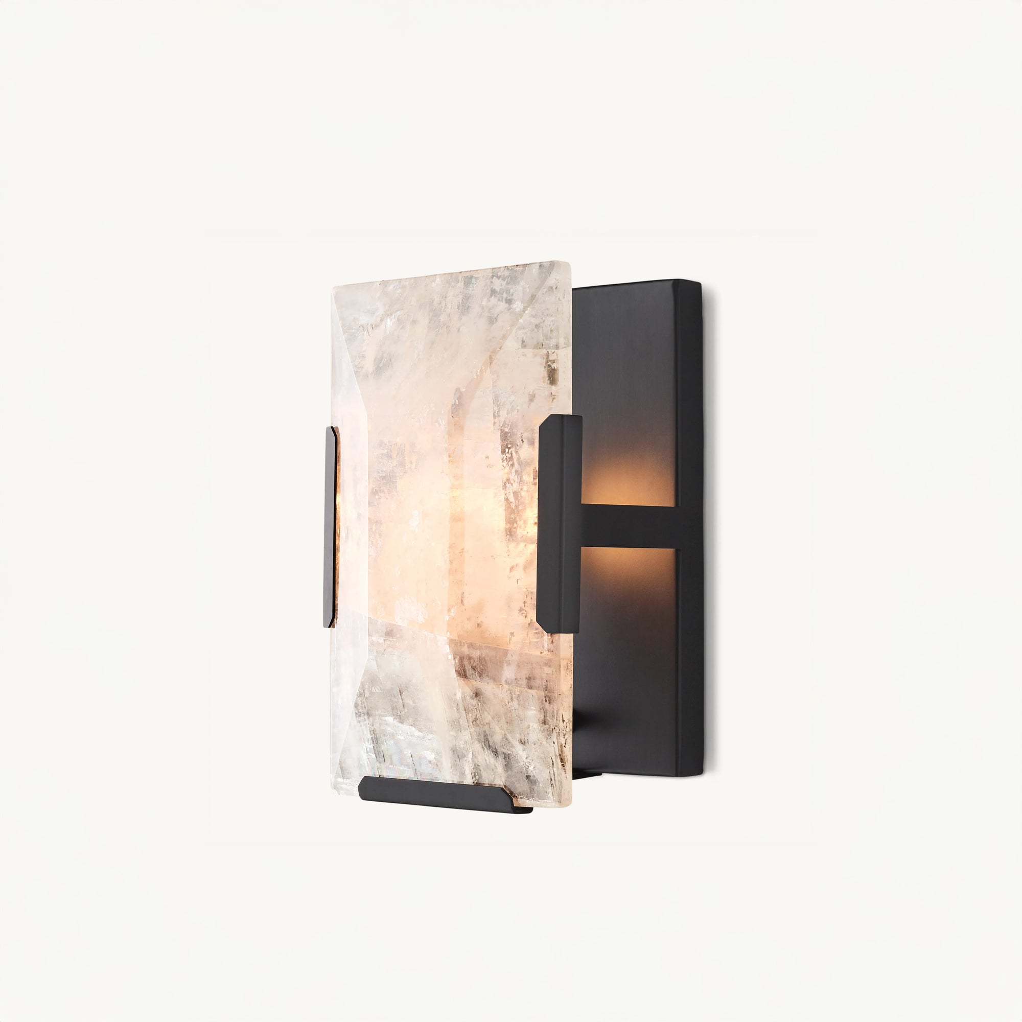 WOMO Rectangular Alabaster Wall Sconce-WM6125