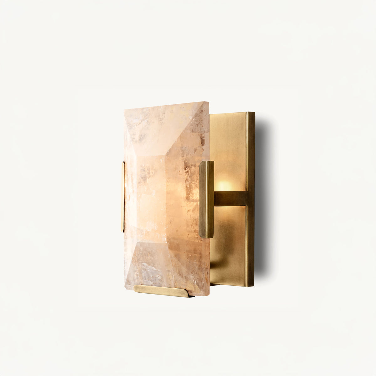 WOMO Rectangular Alabaster Wall Sconce-WM6125