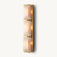 WOMO Rectangular Alabaster Wall Sconce-WM6125