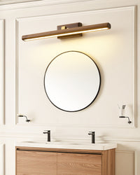WOMO Adjustable Walnut Linear Wall Sconce-WM6127