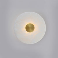 WOMO Art Deco Disc Alabaster Wall Sconce-WM6128