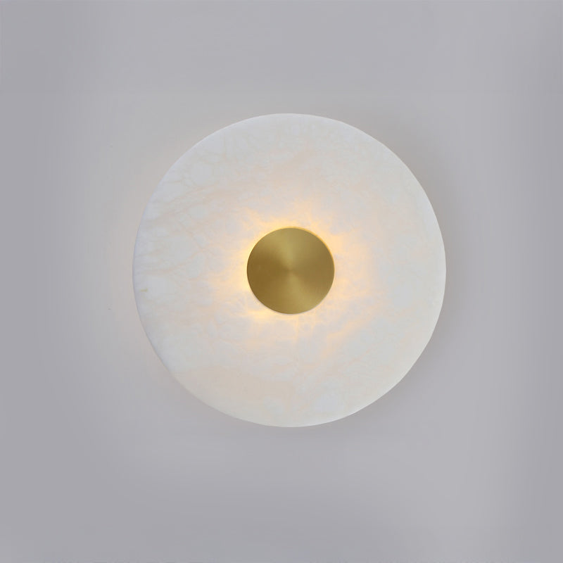 WOMO Art Deco Disc Alabaster Wall Sconce-WM6128