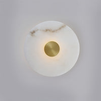 WOMO Art Deco Disc Alabaster Wall Sconce-WM6128
