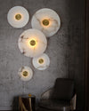 WOMO Art Deco Disc Alabaster Wall Sconce-WM6128 thumbnail