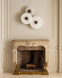 WOMO Art Deco Disc Alabaster Wall Sconce-WM6128