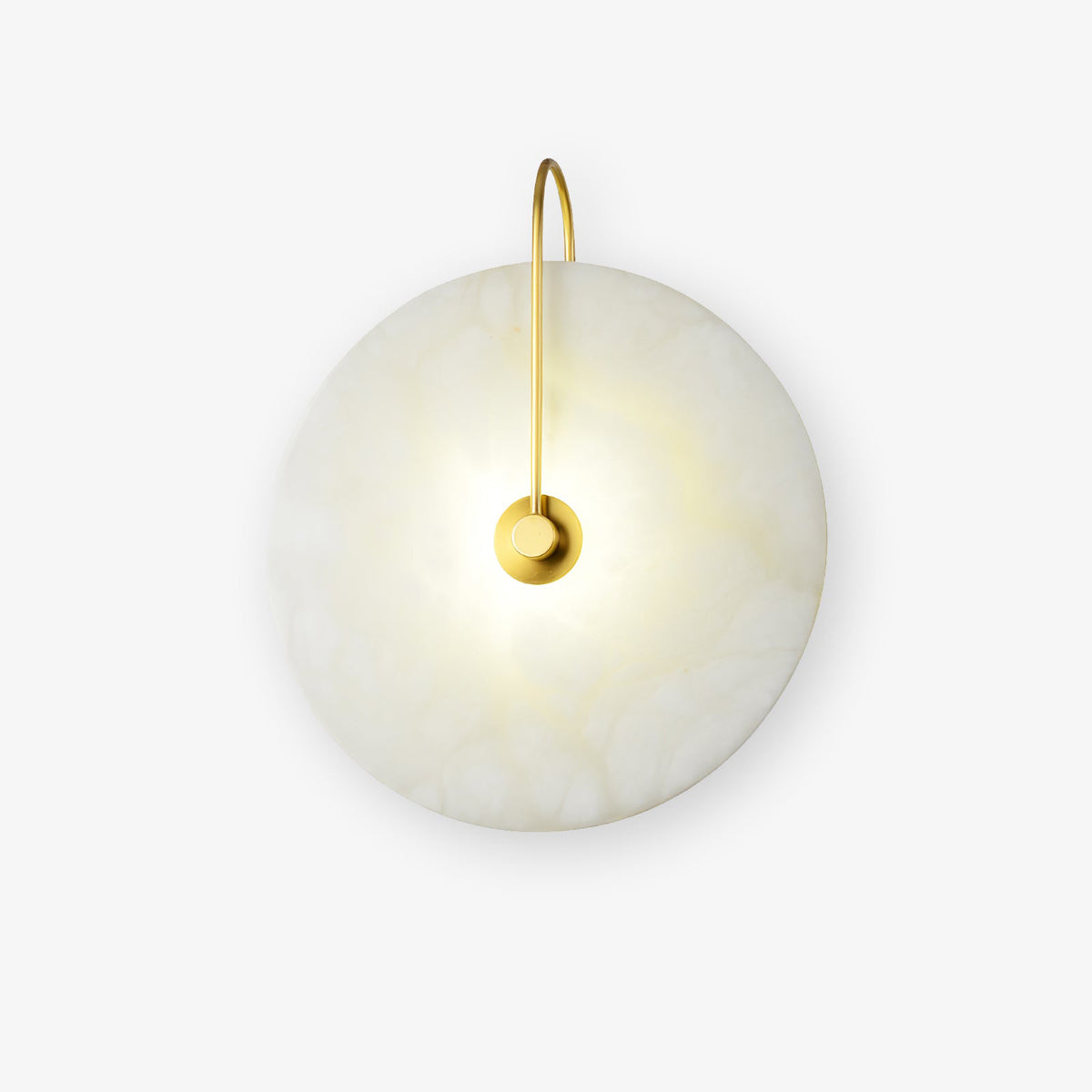 WOMO Alabaster Disc Wall Sconce-WM6129