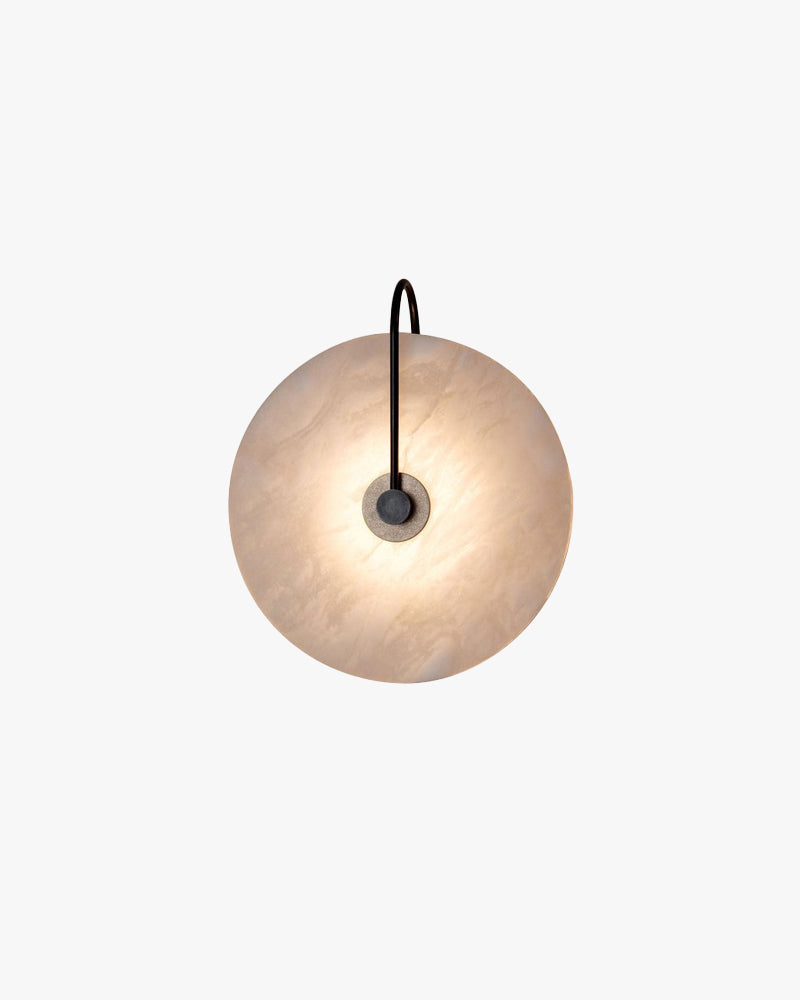 WOMO Alabaster Disc Wall Sconce-WM6129