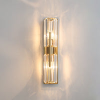 WOMO Crystal Prism Hurricane Double Wall Sconce-WM6132