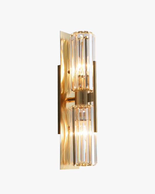 WOMO Crystal Prism Hurricane Double Wall Sconce-WM6132