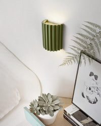 WOMO Half Cylinder Fluted Wall Sconce-WM6137